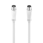 Câble coaxial Hama Essential pour antenne mâle/femelle - Longueur : 1,5 m - Double blindage - Blindage : 90 dB - Impédance : 75