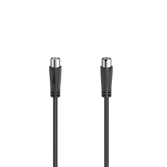 Câble coaxial Hama Essential mâle/femelle pour antenne - Longueur : 3 m - Double blindage - Blindage : 90 dB - Impédance : 75 oh