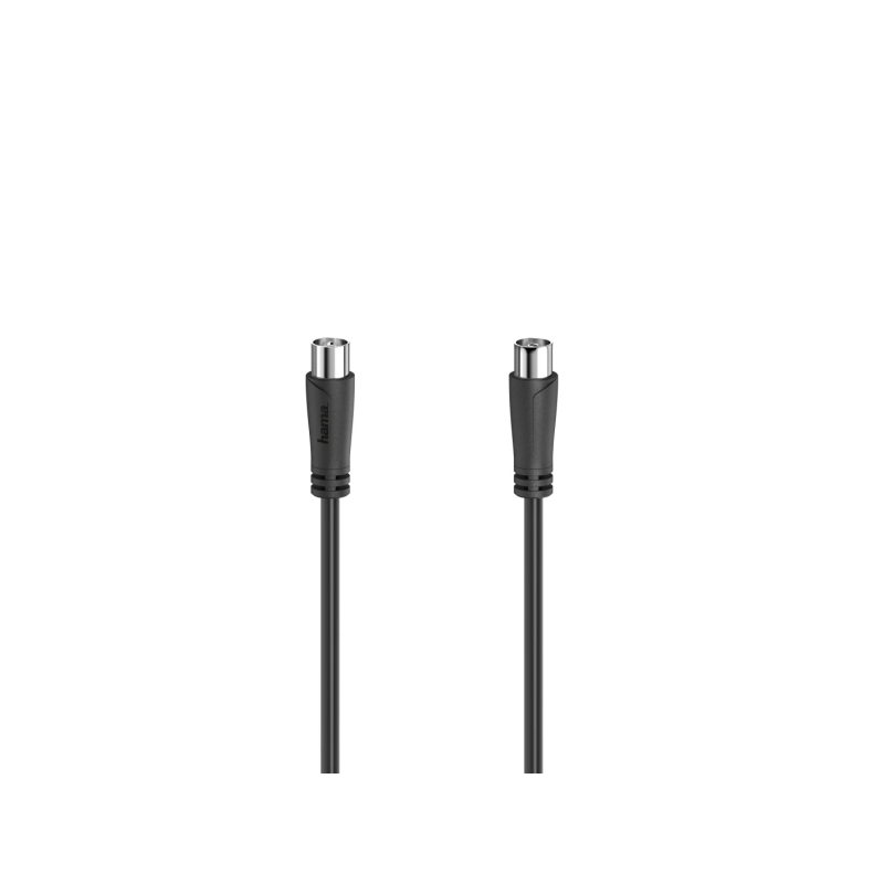 Câble coaxial Hama Essential mâle/femelle pour antenne - Longueur : 3 m - Double blindage - Blindage : 90 dB - Impédance : 75 oh