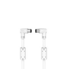 Câble coaxial Hama Essential pour antenne mâle/femelle - Longueur : 1,5 m - Triple blindage - Blindage : 90 dB - Impédance : 75