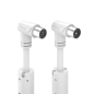 Câble coaxial Hama Essential pour antenne mâle/femelle - Longueur : 1,5 m - Triple blindage - Blindage : 90 dB - Impédance : 75