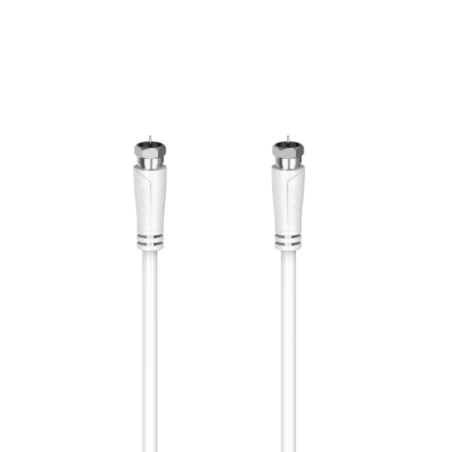Câble d'antenne coaxial Hama Essential - Longueur 3 m - Connecteur F mâle - Double blindage - Blindage 90 dB - Impédance 75 ohms