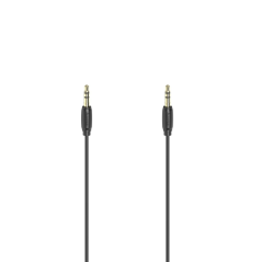 Câble audio Hama Essential - Longueur 1,5 m - Contacts plaqués or - Noir