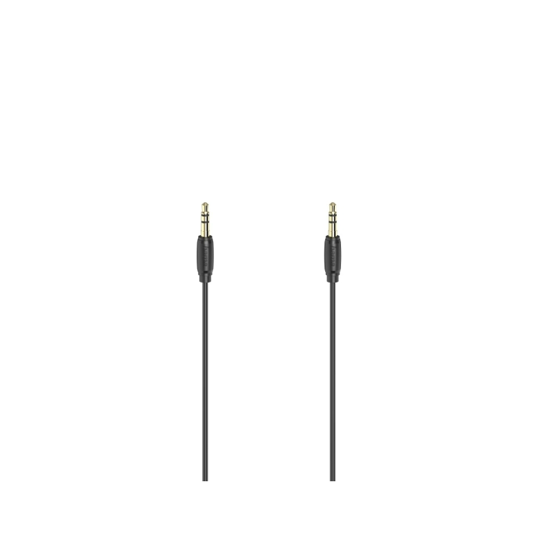 Câble audio Hama Essential - Longueur 1,5 m - Contacts plaqués or - Noir