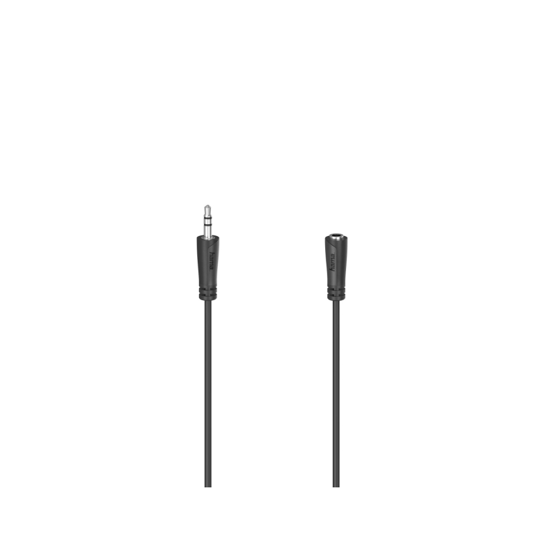 Câble d'extension audio Hama Essential - Stéréo - Prise jack 3,5 mm - Longueur 5 m - Noir
