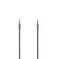 Câble audio Hama Prime - Jack mâle 3,5 mm - Longueur 0,75 m - Contacts plaqués or - Stéréo - Noir et gris