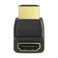 Adaptateur HDMI coudé Hama Essential - HDMI femelle vers HDMI mâle - 90° - Noir