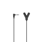 Câble audio Hama Essential - 2 prises jack femelles 3,5 mm - 1 prise jack mâle 3,5 mm - Longueur : 12 cm - Noir