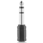 Adaptateur Hama Essential Jack - Femelle 3,5 mm vers mâle 6,3 mm - Noir
