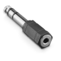 Adaptateur Hama Essential Jack - Femelle 3,5 mm vers mâle 6,3 mm - Noir