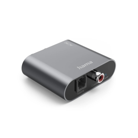 Convertisseur audio numérique-analogique Hama AC90 - 5 V - Câble de 1 m - RCA - Fibre optique - 4,91 x 5,738 x 1,68 cm - Couleur