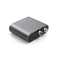 Convertisseur audio numérique-analogique Hama AC90 - 5 V - Câble de 1 m - RCA - Fibre optique - 4,91 x 5,738 x 1,68 cm - Couleur