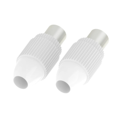 Kit de connecteurs coaxiaux Hama Essential - Mâle et femelle - Convient aux câbles de 5 à 7 mm² - Fixation par clip - Blanc