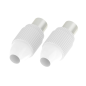 Kit de connecteurs coaxiaux Hama Essential - Mâle et femelle - Convient aux câbles de 5 à 7 mm² - Fixation par clip - Blanc