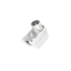 Connecteur coaxial femelle Hama Essential - Coudé à 90° - Câbles jusqu'à 6 mm - Connecteur coaxial mâle - Fixation par vis - Bla