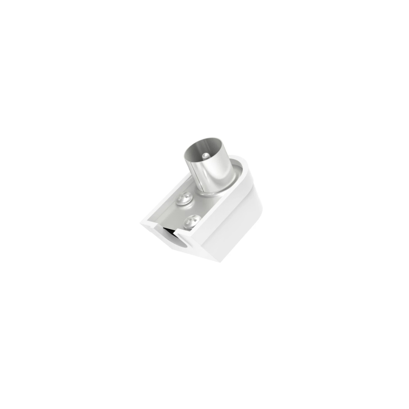 Connecteur coaxial femelle Hama Essential - Coudé à 90° - Câbles jusqu'à 6 mm - Connecteur coaxial mâle - Fixation par vis - Bla