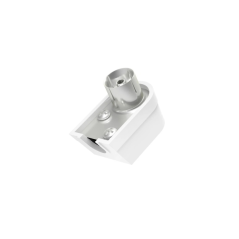 Connecteur coaxial femelle Hama Essential - Coudé à 90° - Fixation par vis - Câbles jusqu'à 6 mm² - Couleur argent