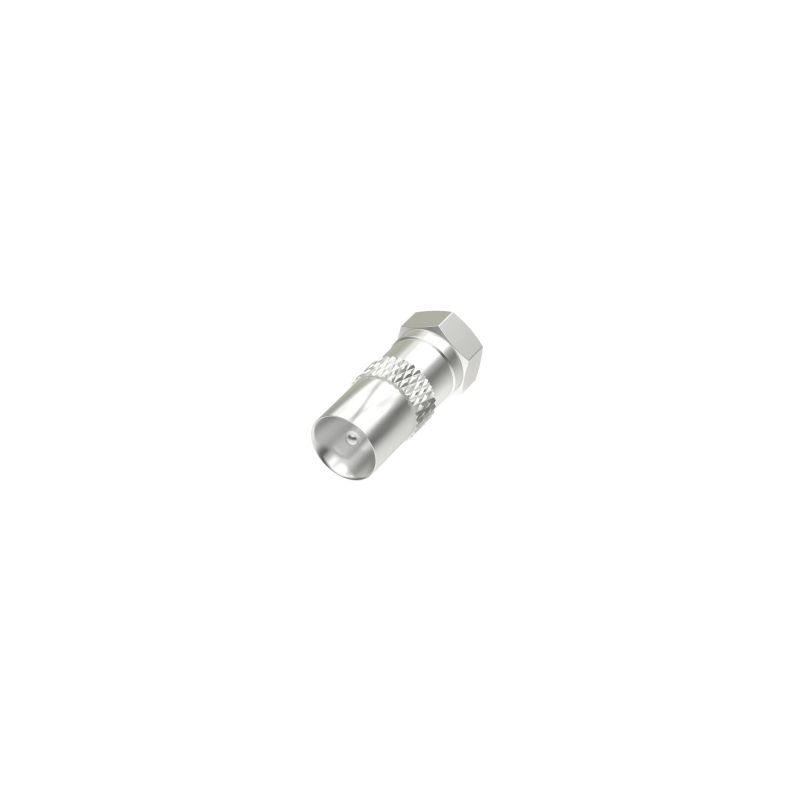Adaptateur Hama Essential F vers coaxial - Couleur argent