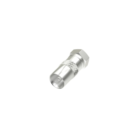 Adaptateur Hama Essential F vers coaxial - Couleur argent