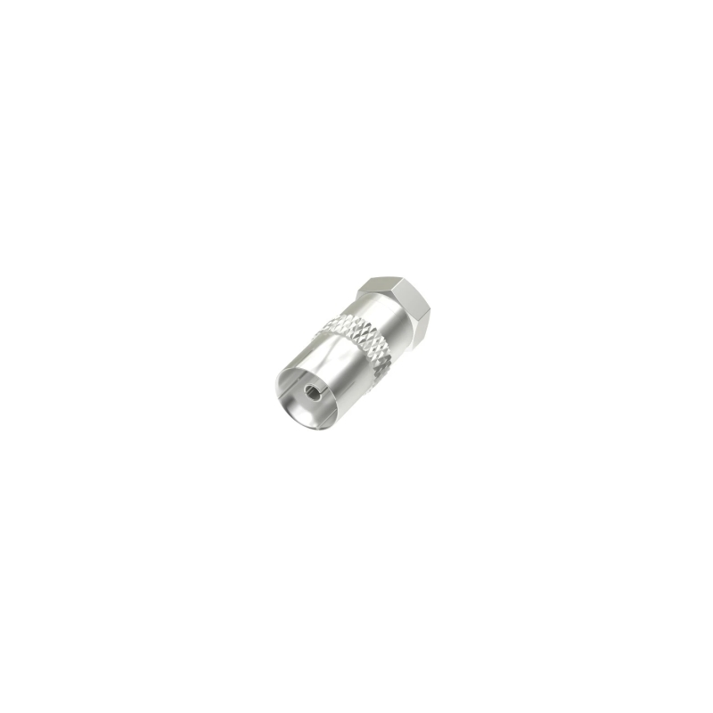 Adaptateur Hama Essential F vers coaxial - Couleur argent