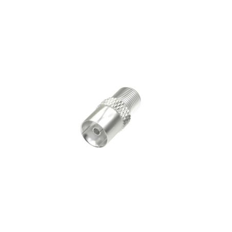 Adaptateur Hama Essential F vers coaxial - Couleur argent