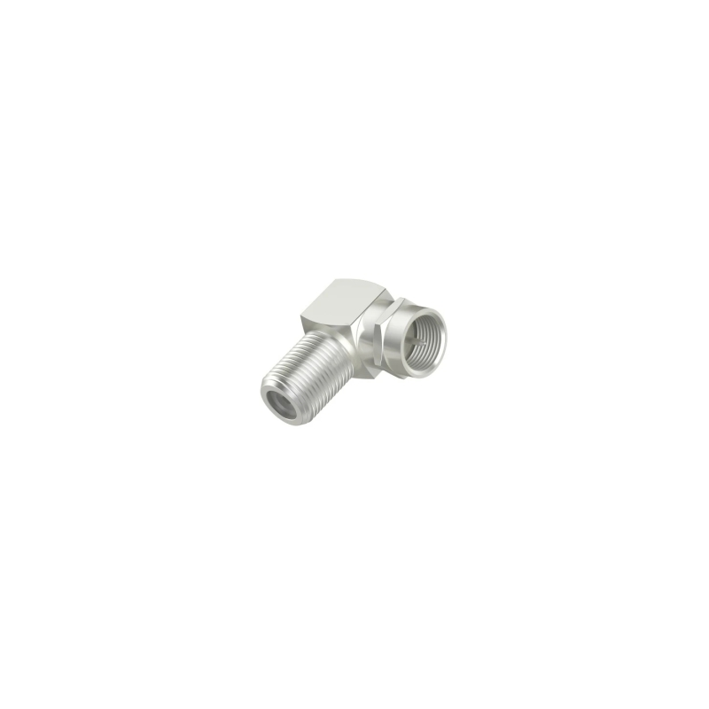 Adaptateur Hama Essential 90° pour connecteur F - Couleur argent