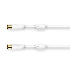 Câble coaxial Hama Essential pour antenne mâle/femelle - Longueur 0,75 m - Bornes plaquées or - Triple blindage - Atténuation de