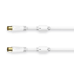 Câble coaxial Hama Essential pour antenne mâle/femelle - Longueur : 3 m - Bornes plaquées or - Triple blindage - Atténuation : 1