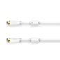 Câble d'antenne coaxial Hama Essential - Longueur 1,5 m - Bornes plaquées or - Connecteur F mâle - Triple blindage - Atténuation