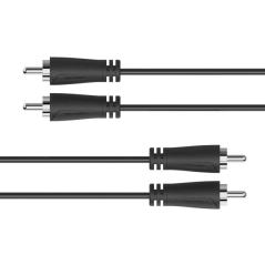 Câble audio RCA mâle Hama Essential - Longueur 1,5 m - Stéréo - Noir