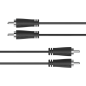 Câble audio RCA mâle Hama Essential - Longueur 1,5 m - Stéréo - Noir