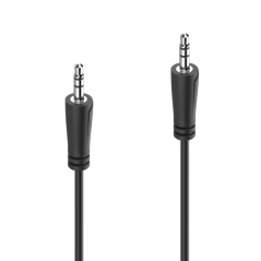 Câble audio Hama Essential - Prise jack mâle 3,5 mm - Stéréo - Longueur 1,5 m - Noir