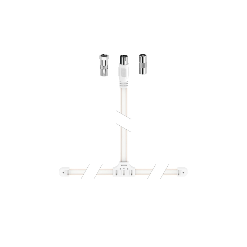 Antenne dipôle Hama Essential DAB+ - Câble coaxial 1,75 m - Blanche