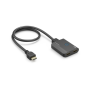 Répartiteur HDMI 4K Hama - 1 entrée - 2 sorties - Indicateur LED - 6,55 x 1,6 x 5,55 cm - Noir
