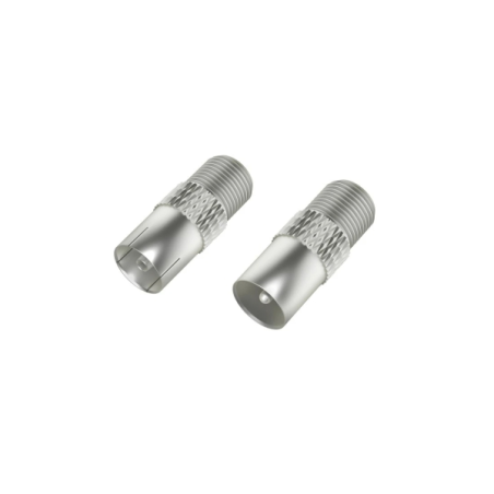 Kit d'adaptateurs pour câble d'antenne Hama Essential - Connecteur coaxial femelle vers femelle F - Connecteur coaxial mâle vers