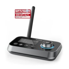 Adaptateur audio Bluetooth Hama Link It Duo - USB-C - Prise jack 3,5 mm - Portée de 10 m - Écran LCD - Noir