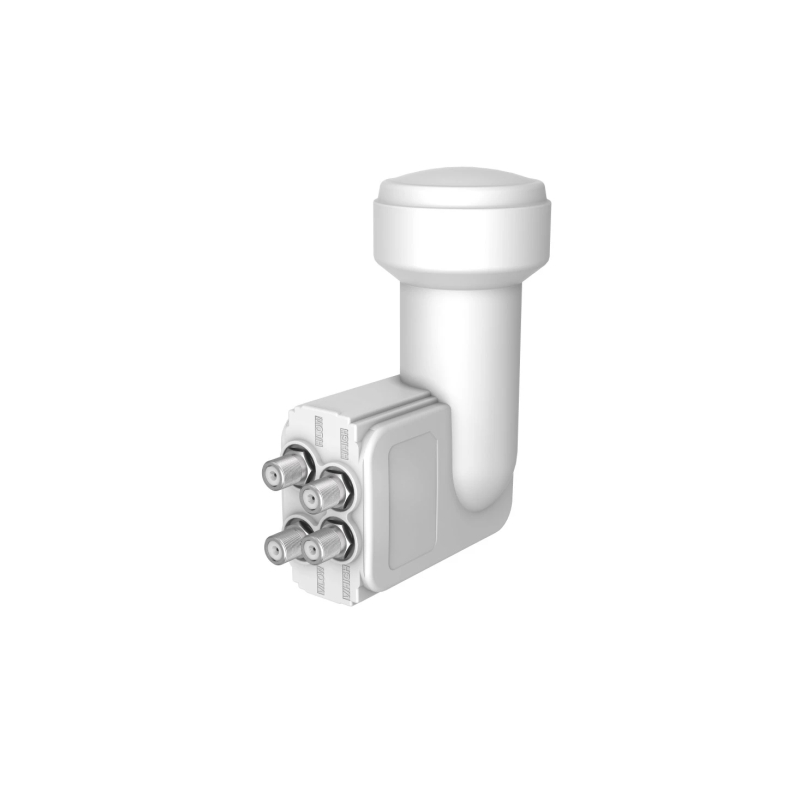 Récepteur satellite Hama Essential Quattro LNB à 4 sorties - Connecteur F - Facteur de bruit de 0,3 dB - Blanc