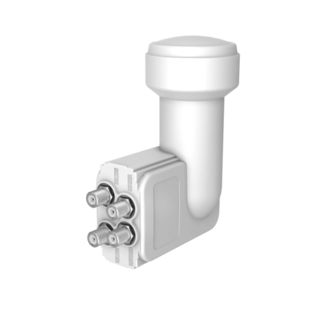 Récepteur satellite Hama Essential Quattro LNB à 4 sorties - Connecteur F - Facteur de bruit de 0,3 dB - Blanc