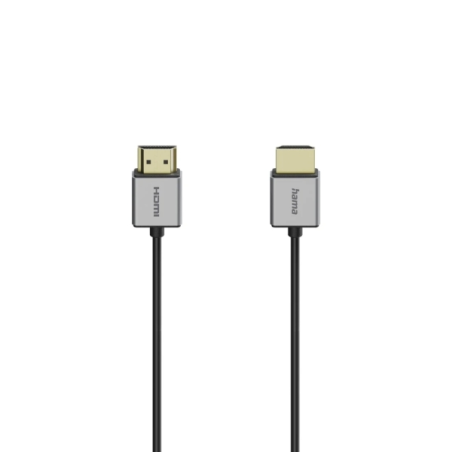 Câble HDMI 8K mâle Hama - Longueur : 1,5 m - Compatible eARC - Ethernet - Vitesse jusqu'à 48 Gbit/s - Blindage intégral - Noir