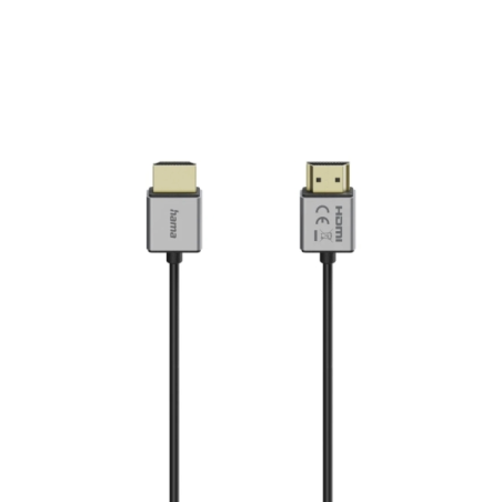 Câble HDMI 8K mâle Hama - Longueur : 1,5 m - Compatible eARC - Ethernet - Vitesse jusqu'à 48 Gbit/s - Blindage intégral - Noir