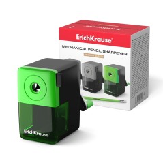 ✅ LOT de 12 Taille-Crayon Mécanique Erichkrause avec Consigne - Grand Récipient pour Copeaux - Mécanisme de S en stock