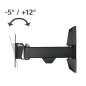 Support mural Hama pour téléviseurs jusqu'à 26 pouces - Poids max. 15 kg - Inclinable - Pivotant - VESA 100 x 100 mm - Acier - G