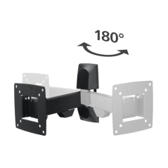 Support mural Hama pour téléviseurs jusqu'à 26 pouces - Poids max. 15 kg - Inclinable - Pivotant - VESA 100 x 100 mm - Acier - G