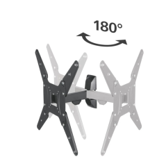 Support mural Hama pour téléviseurs jusqu'à 65 pouces - Poids maximal : 20 kg - Inclinable - Pivotant - Compatible VESA 400 x 40