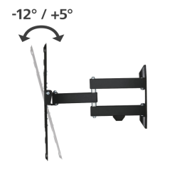 Support mural Hama pour téléviseurs jusqu'à 65 pouces - Poids maximal : 25 kg - Inclinable - Pivotant - Compatible VESA 400 x 40