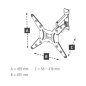 Support mural Hama pour téléviseurs jusqu'à 65 pouces - Poids maximal : 25 kg - Inclinable - Pivotant - Compatible VESA 400 x 40