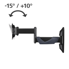 Support mural Hama pour téléviseurs jusqu'à 26 pouces - Poids maximal : 25 kg - Inclinable - Pivotant - Compatible VESA 100 x 10
