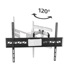 Support mural Hama pour téléviseurs jusqu'à 90 pouces - Poids max. 75 kg - Inclinable - Pivotant - VESA 800 x 600 mm - Gestion d