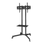 Support TV à roulettes Hama pour téléviseurs jusqu'à 75 pouces - Poids max. 10 kg - VESA 600 x 400 mm - Acier - Hauteur réglable