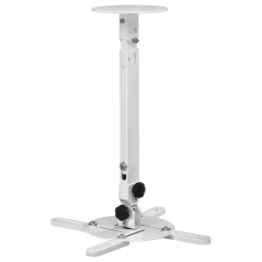 Support de plafond pour projecteur Hama - Supporte jusqu'à 15 kg - Hauteur réglable de 13 à 63,5 cm - Rotation à 360° - Acier -